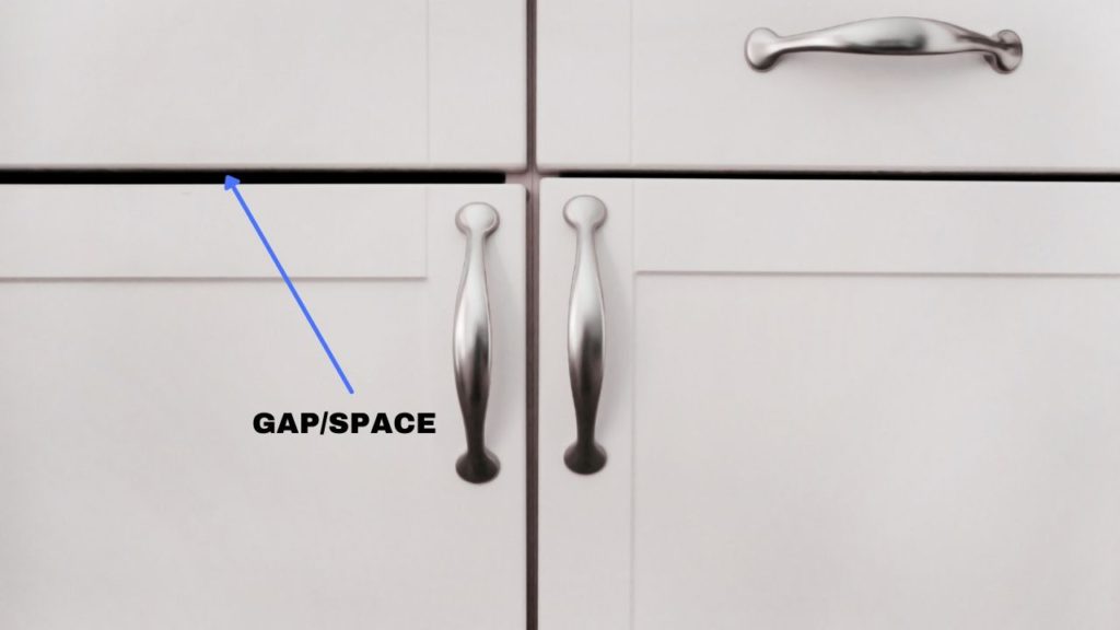 Picturing showing a misaligned and uneven door