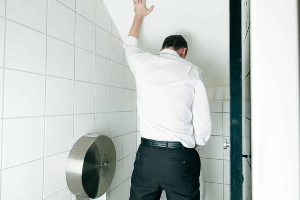 Man Peeing In Toilet