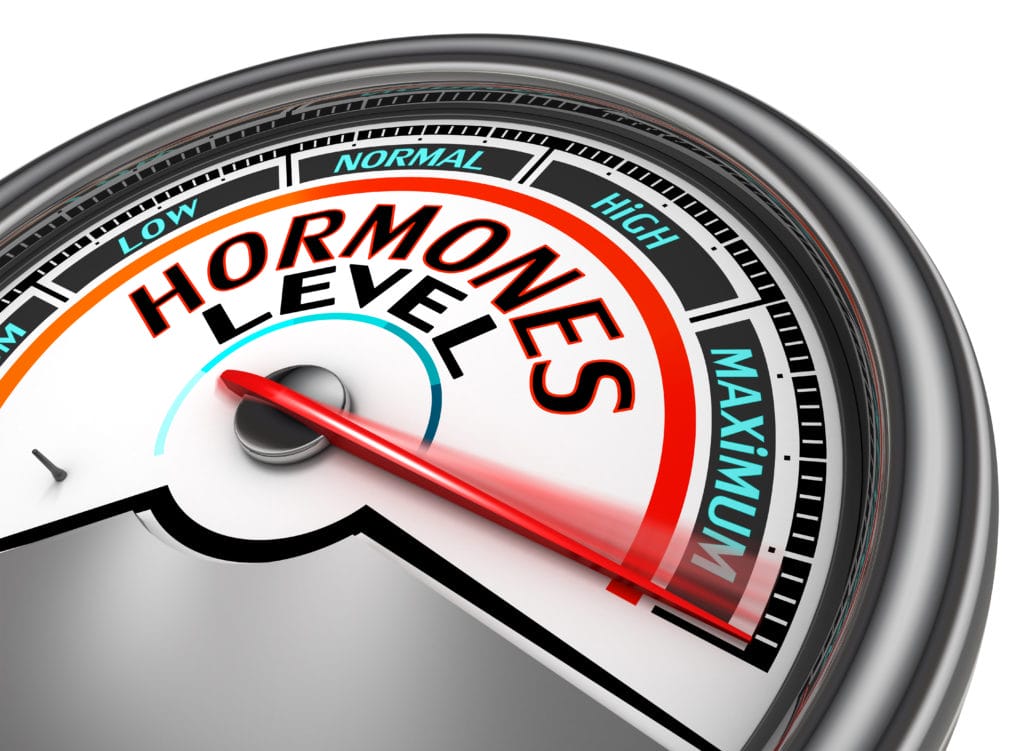 Hormones level conceptual meter
