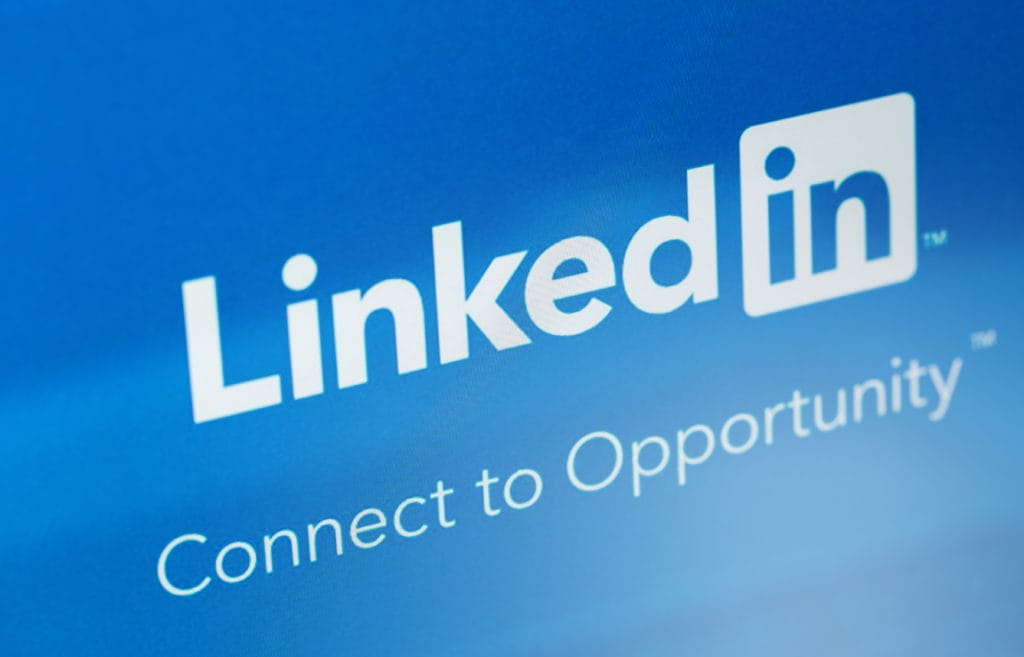 LinkedIn app logo on screen notebook closeup. LinkedIn is a social network for finding and establishing business contacts. Moscow, Russia - August 19, 2020