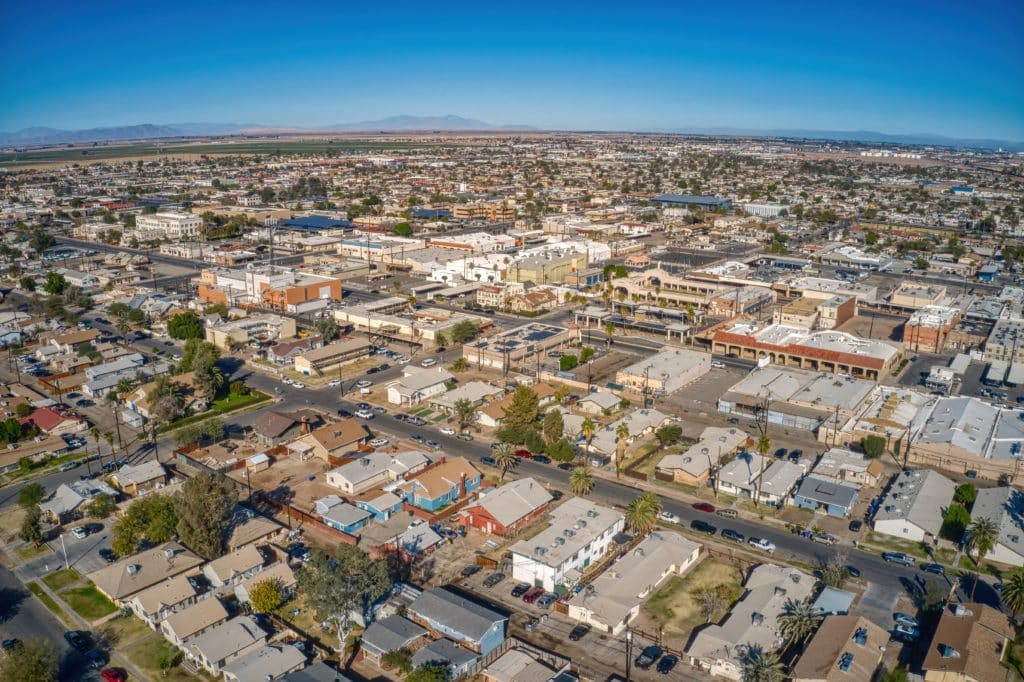 Aerial,view,of,downtown,el,centro,,california,in,the,imperial