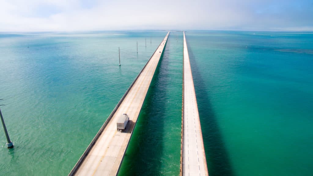 Seven,miles,bridge.,florida,keys.,aerial,photo