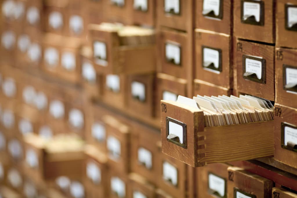 Database,concept.,vintage,cabinet.,library,card,or,file,catalog.