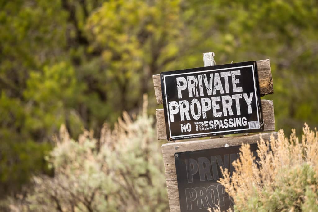 Private Property. No Trespassing.