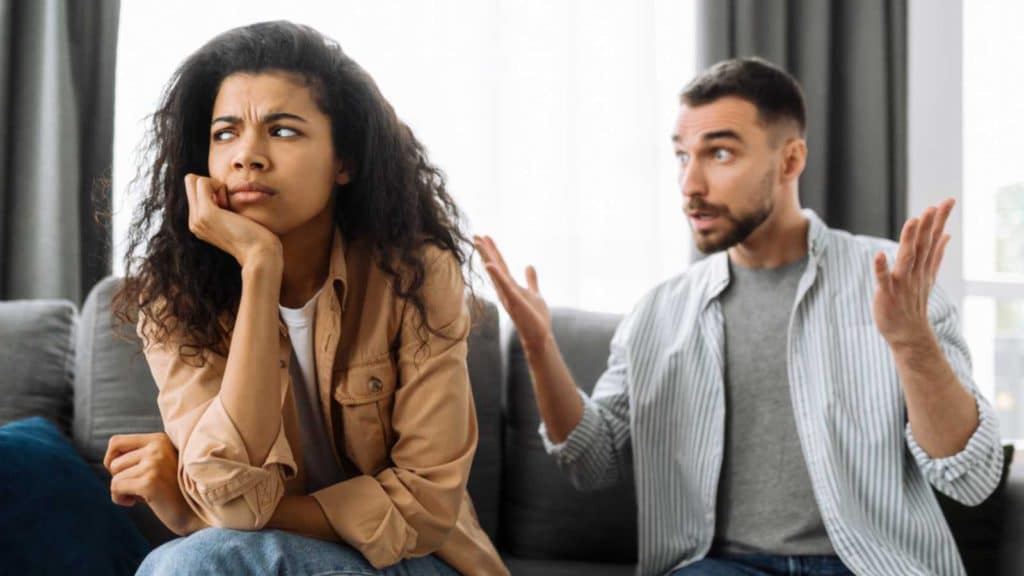 Man Trying To Convince The Woman