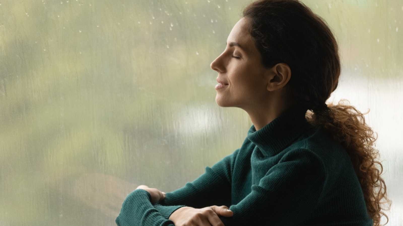 Woman Feeling Peaceful Alone