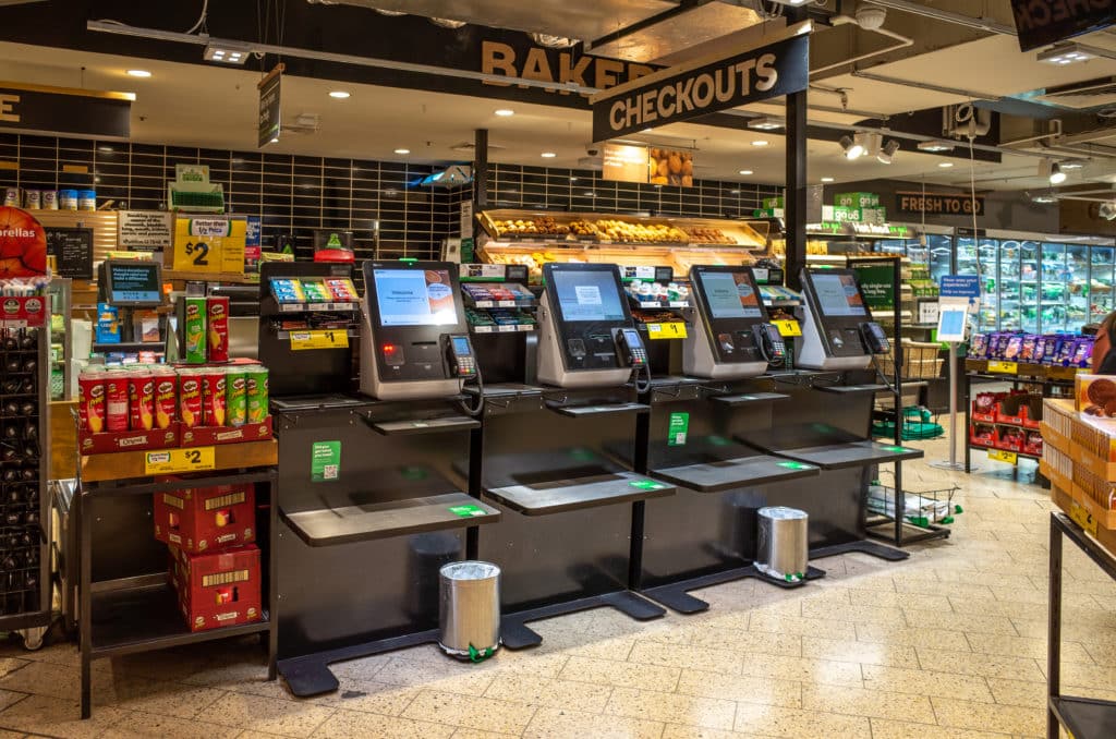 City Of Melbourne Vic/australia Sept 30th 2019: Some Self Checkout Machines In
