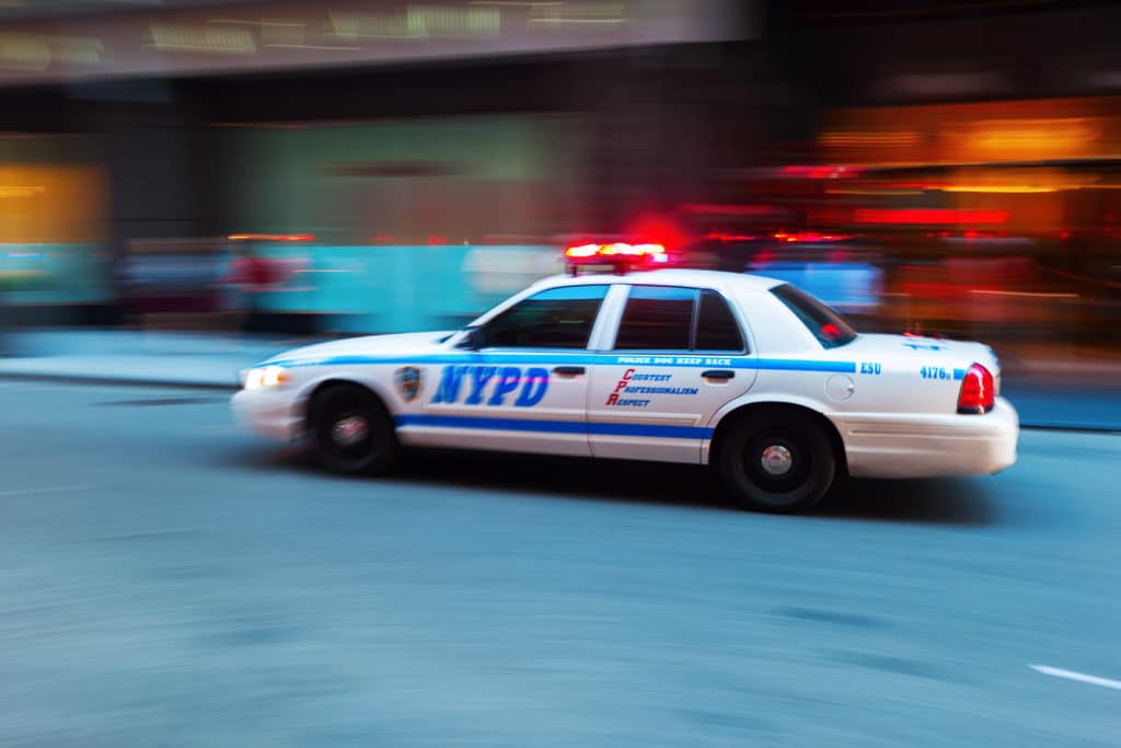 New York City October 07 2015: Police Car Of