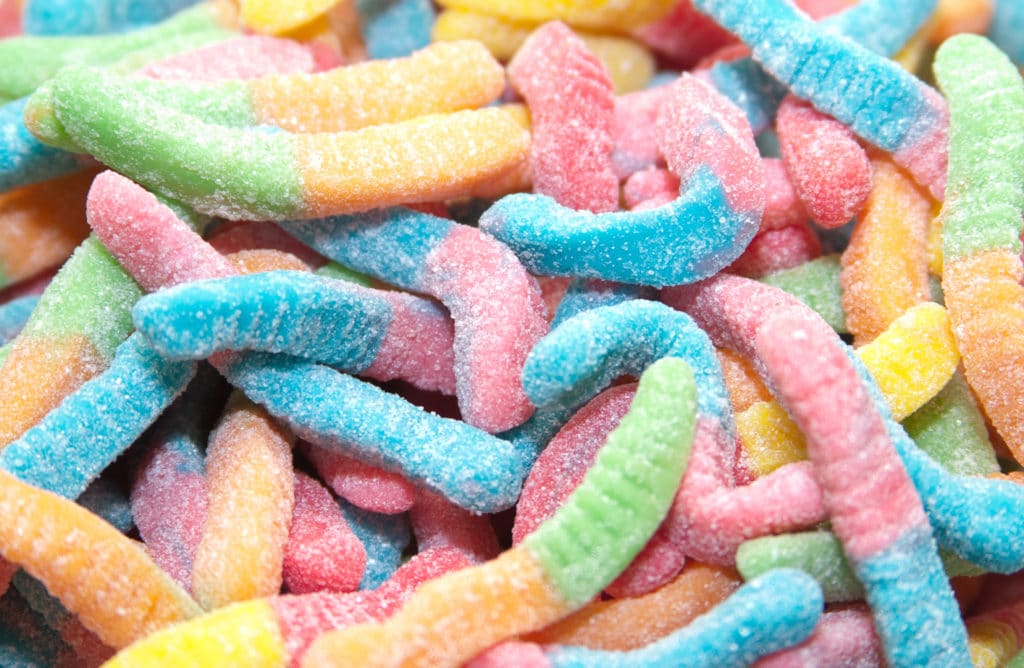 Closeup Shot Of Gummy Worms