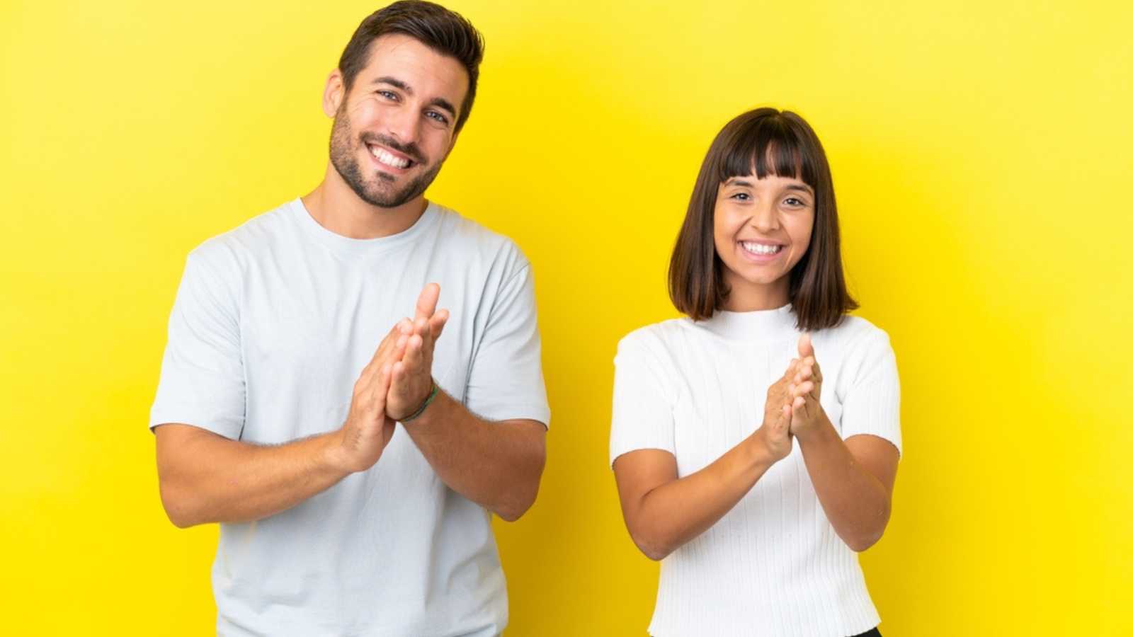 Man And Woman Clapping