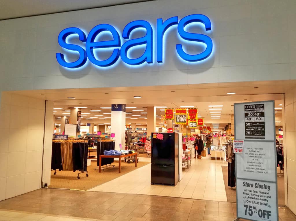 Sears Shopping Mall Retailer Store Closing Going Out Of Business