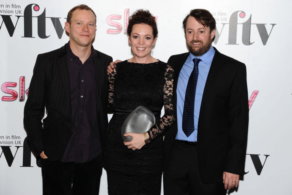 Robert Webb Olivia Colman And David Mitchell Arriving For The