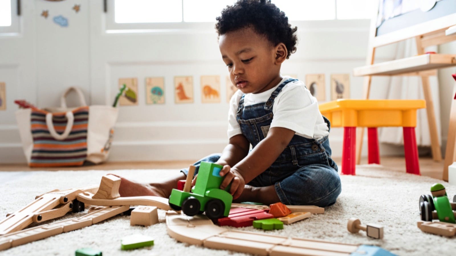 Cute African Baby Playing