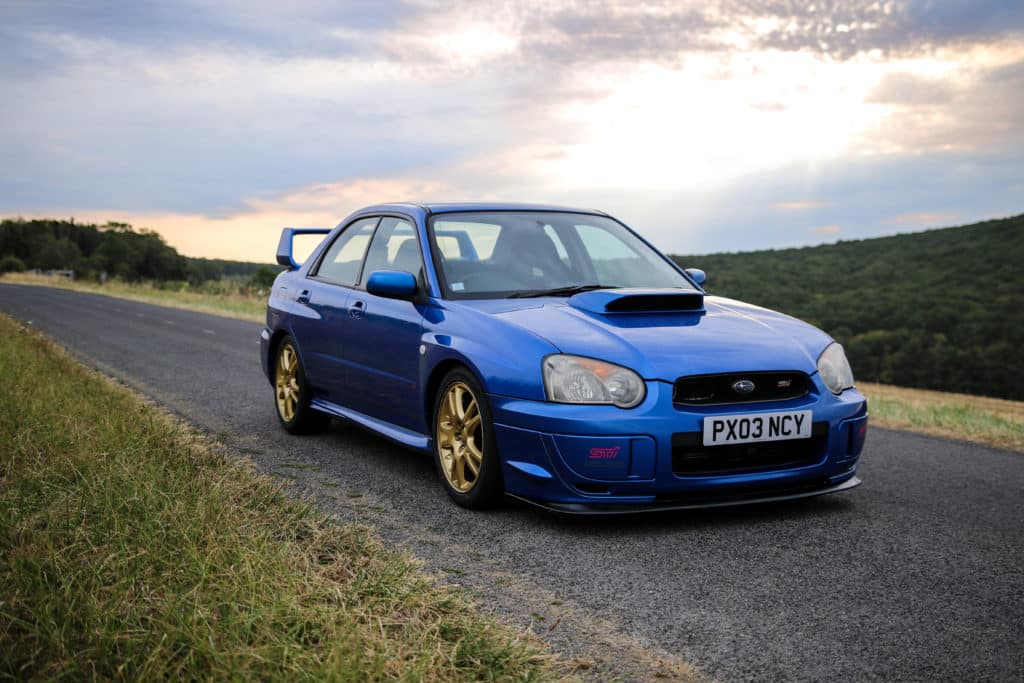 Strasbourg France 06 July 2018: Subaru Sti 2003 Type