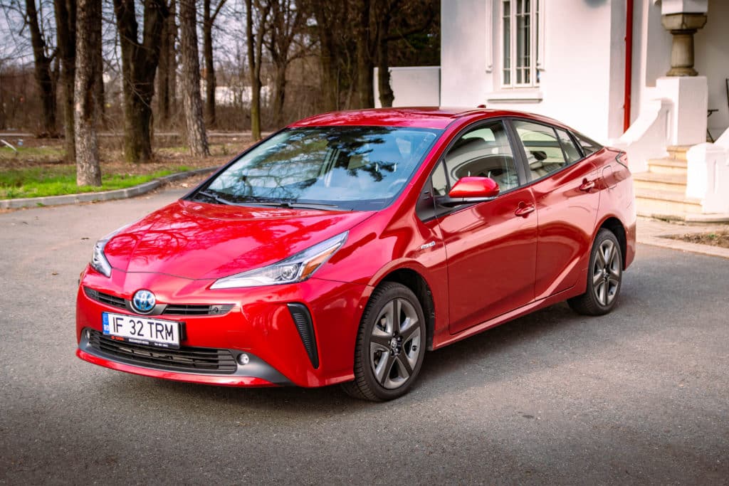 Bucharest Romania March 15 2021: 2021 Toyota Prius Front