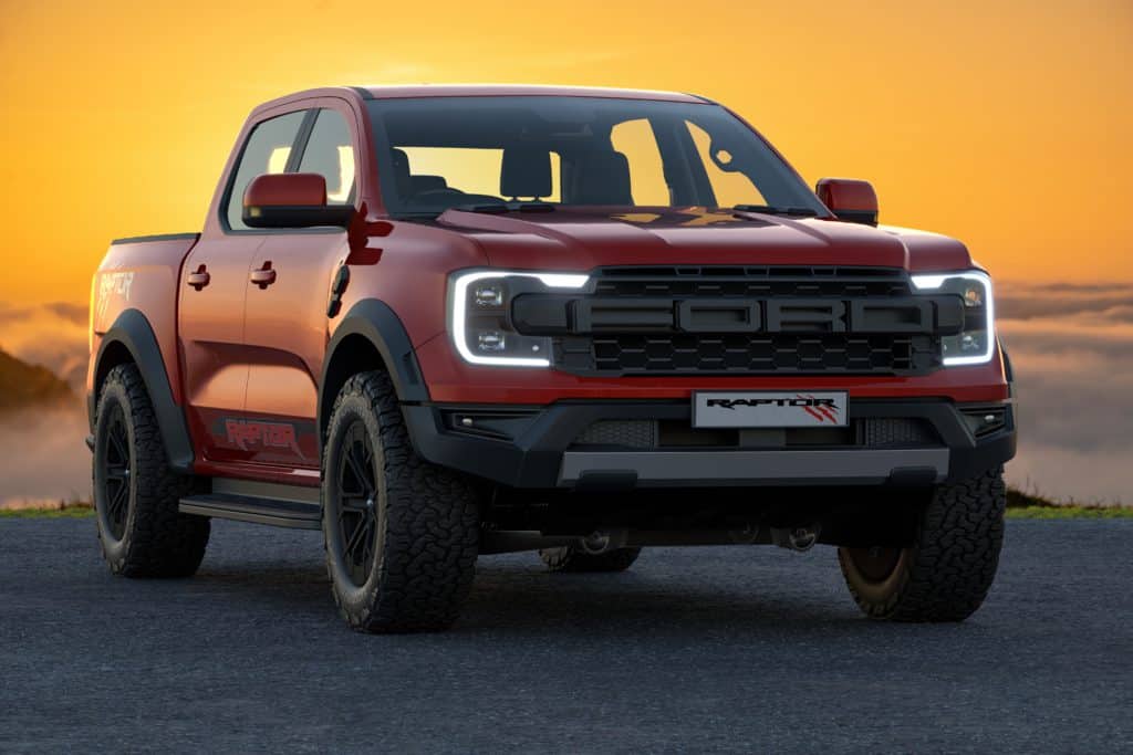 Szczecin Poland January 2023:new Ford Ranger Raptor 4x4 Pick Up Truck.3d