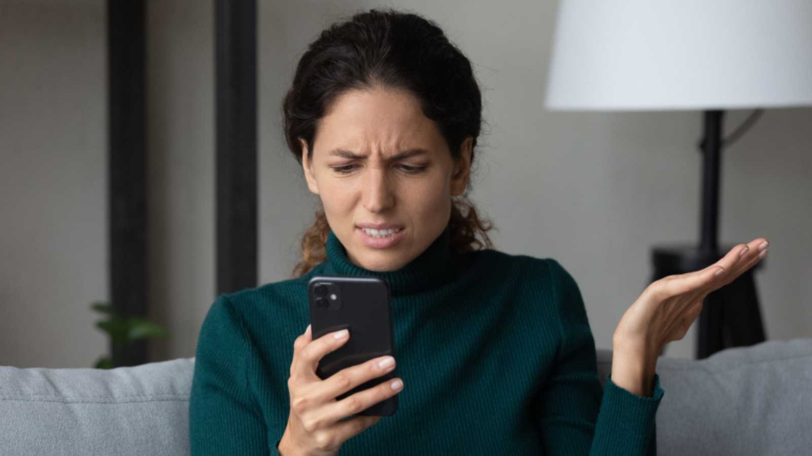 Woman Annoyed On Seeing Mobile