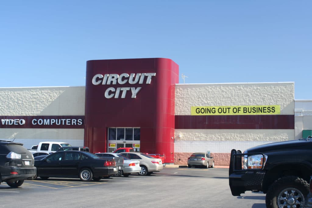 Tyler Tx January 30 2009: Circuit City Store With