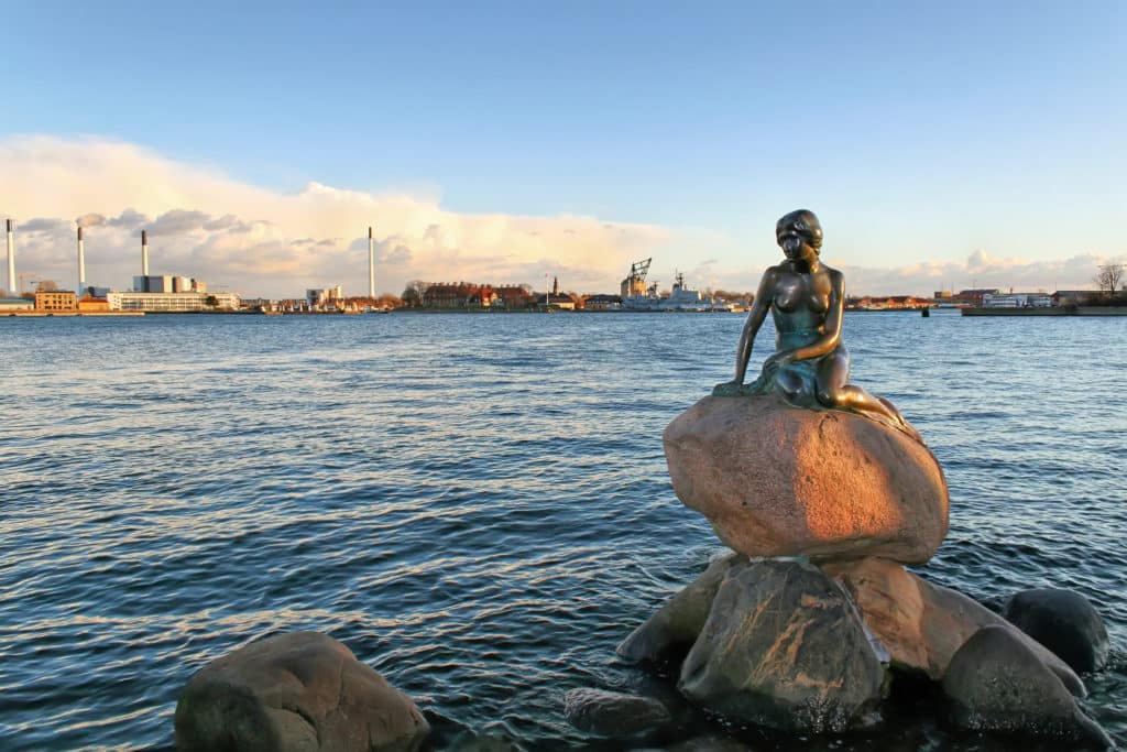 The Monument Of The Little Mermaid In Copenhagen Denmark Europe