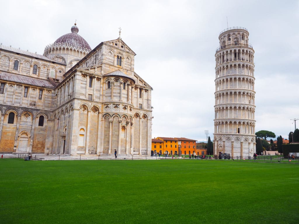 Tourists Like To Go To The Tower Of Pisa Italy.