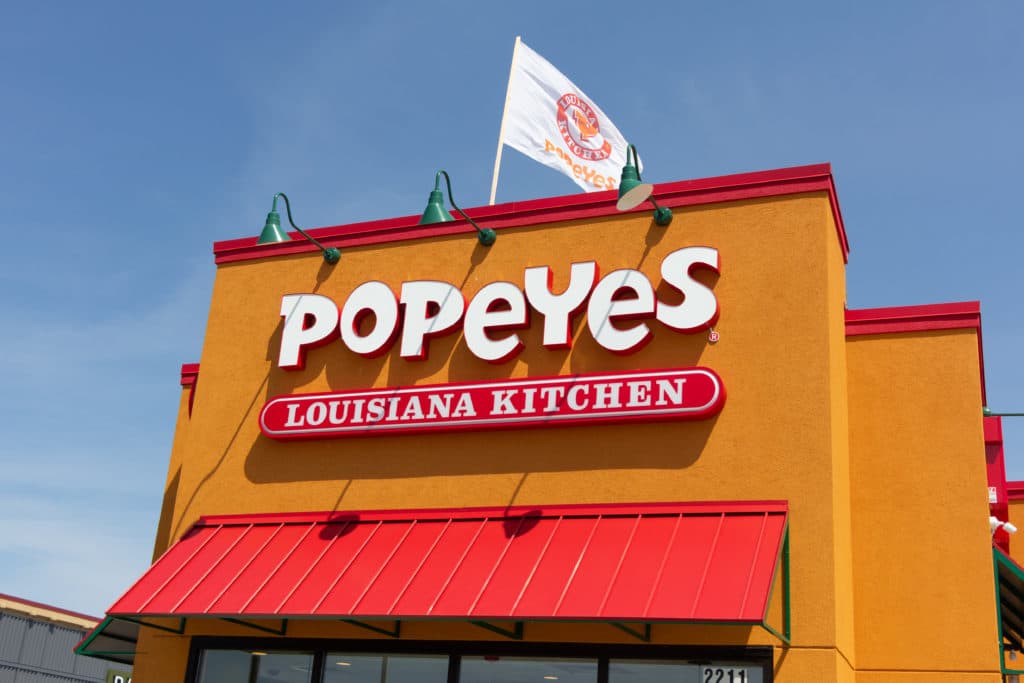 Hudson Wi/usa June 7 2019: Popeyes Louisiana Kitchen Exterior.
