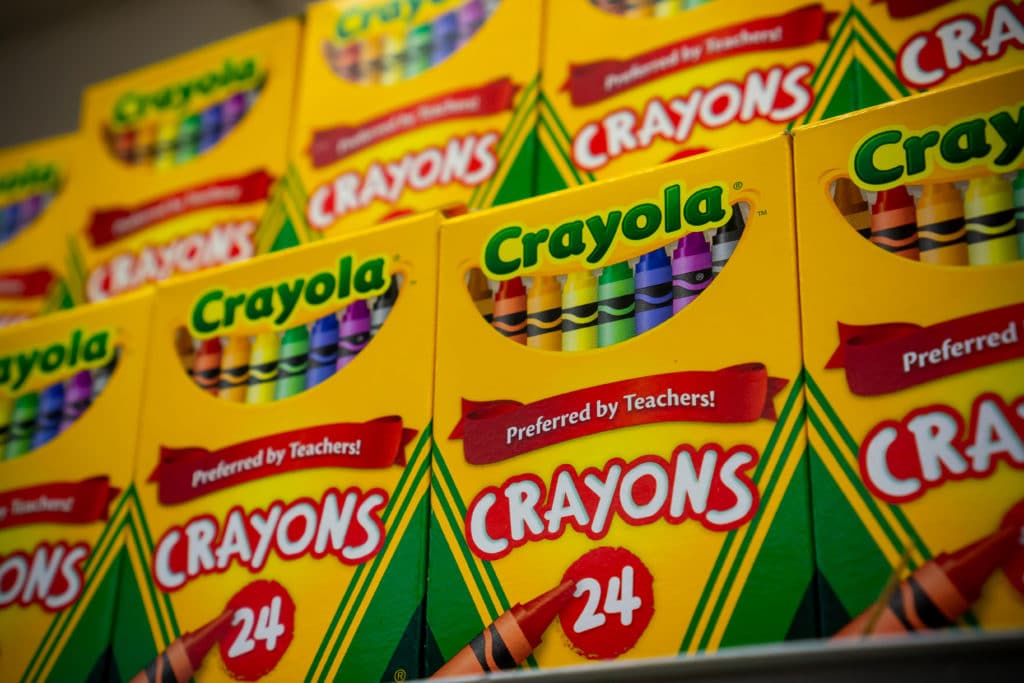 New York Ny/usa August 2 2019 Crayola Crayons Are Seen In