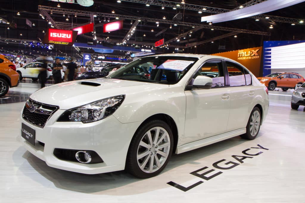 Bangkok December 9: Subaru Legacy On Display At The