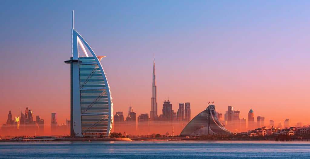 Dubai City Amazing City Center Skyline And Famous Jumeirah