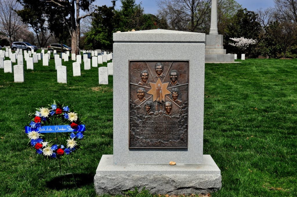 Arlington Virginia April 12 2014: The Space Challenger Memorial