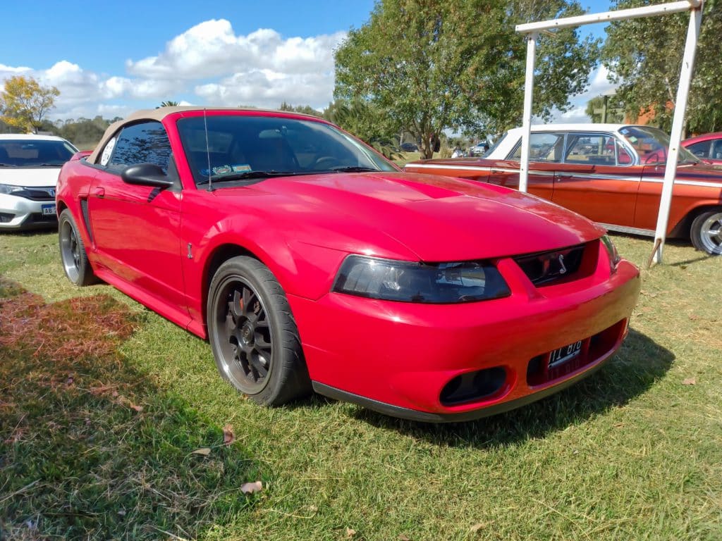 Chascomus Argentina Apr 10 2022: Red Sport Muscle Ford