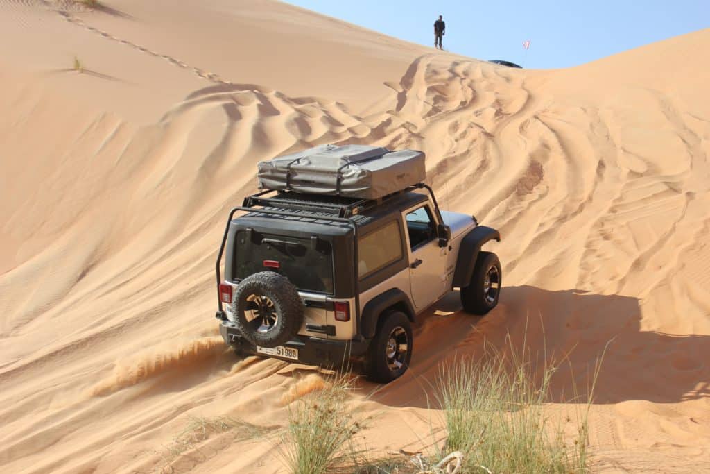 Abu Dhabi Uae July 6 2023: Jeep Wrangler Suv
