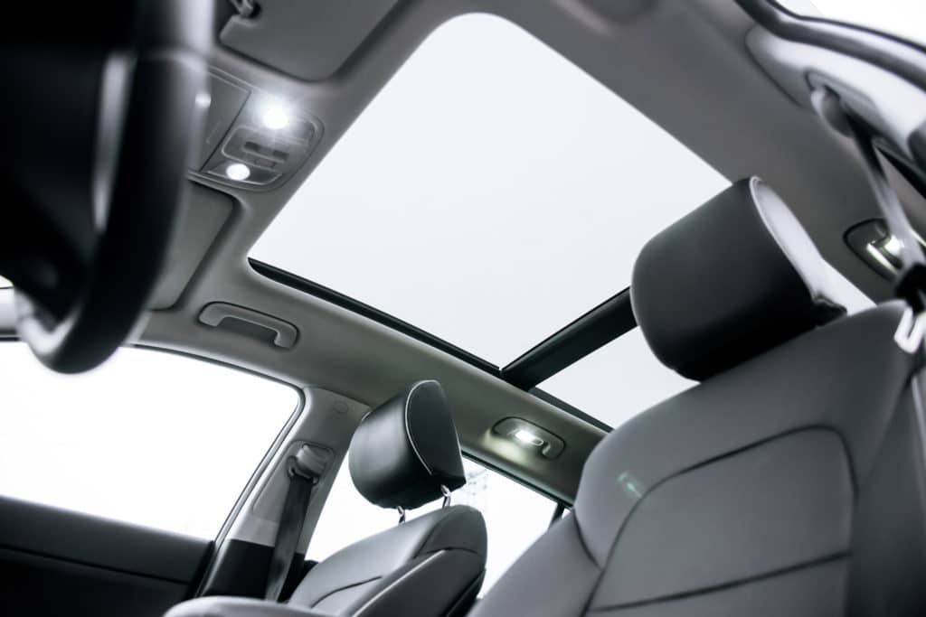 A Panoramic Roof In The Car