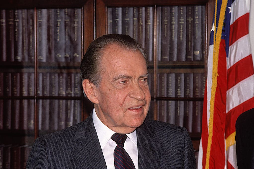Washington Dc. Usa. 1990 Former President Richard Milhous Nixon During