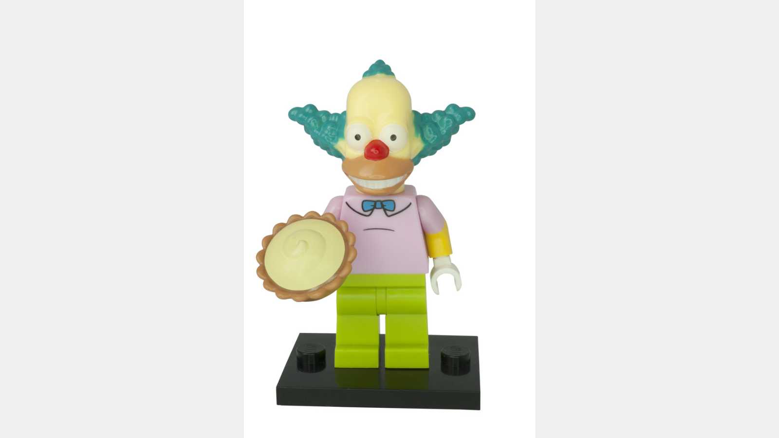 ADELAIDE, AUSTRALIA - August 11 2014:A studio shot of a Krusty The Clown Lego minifigure from the animated series The Simpsons. Lego is extremely popular worldwide with children and collectors.