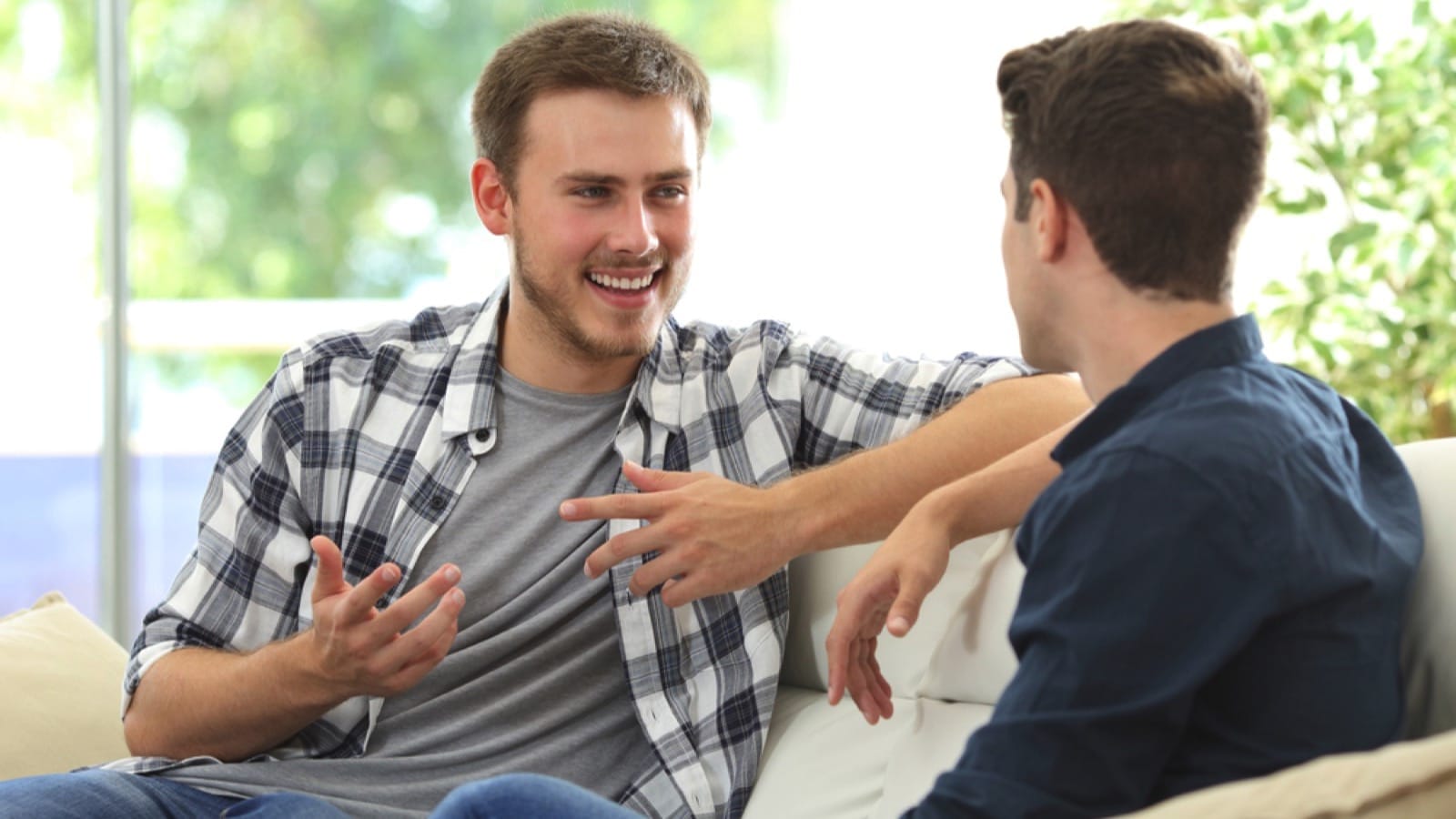 Man Talking To His Friend