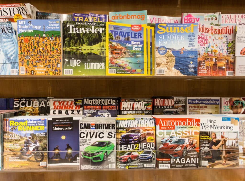San Francisco Usa July 2 2017: Magazines Of Mosty