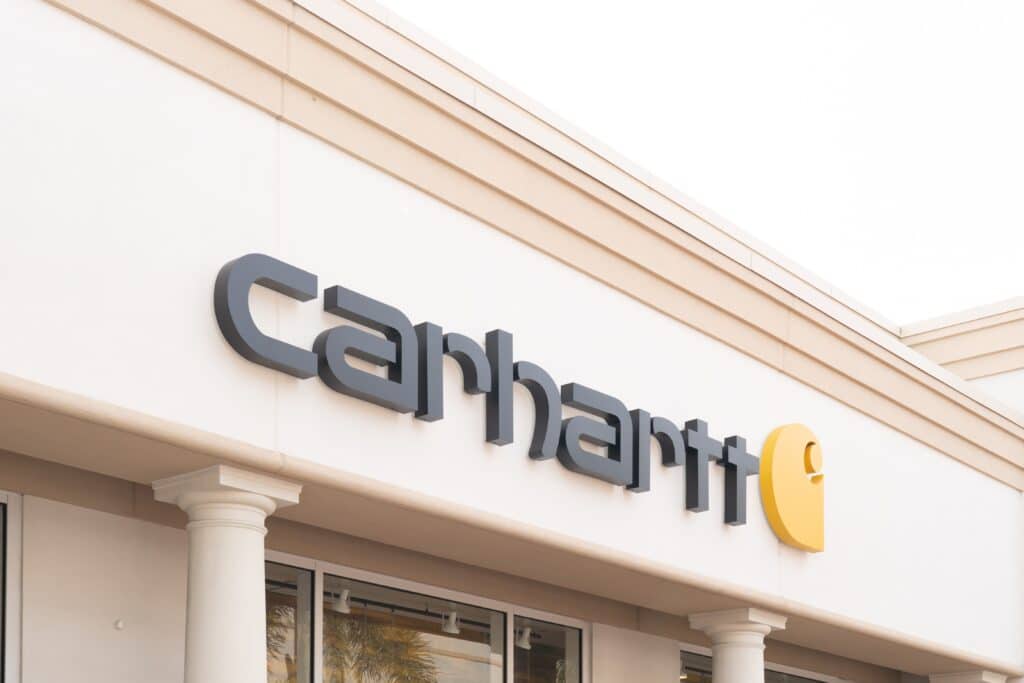 Orlando Florida Usa January 21 2022: Carhartt Store Sign Is