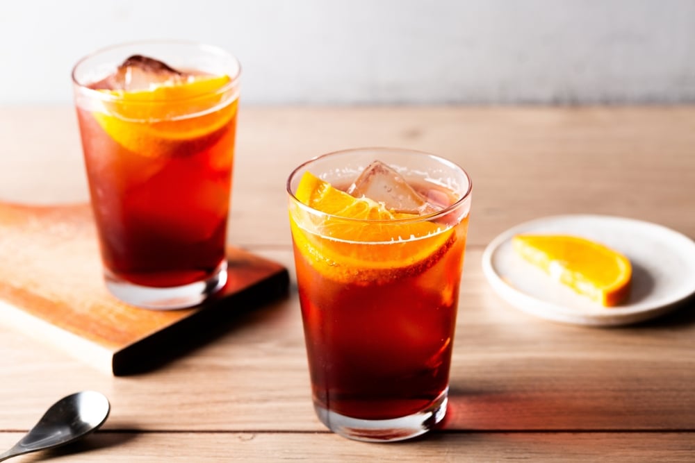 Alcoholic Americano Cocktail Bitter Sweet Vermouth And Soda Water